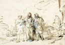 Christ with two disciples on the road to Emmaus (Rembrandt)