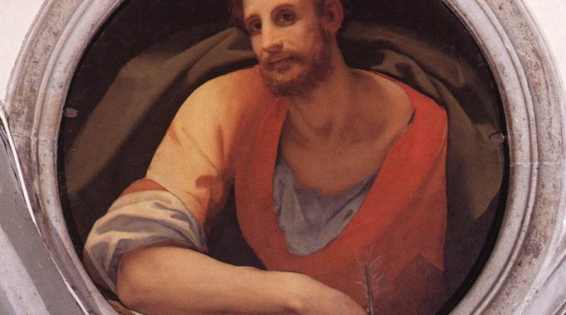 St Mark, oil on wood, Capponi Chapel, Santa Felicita, Florence